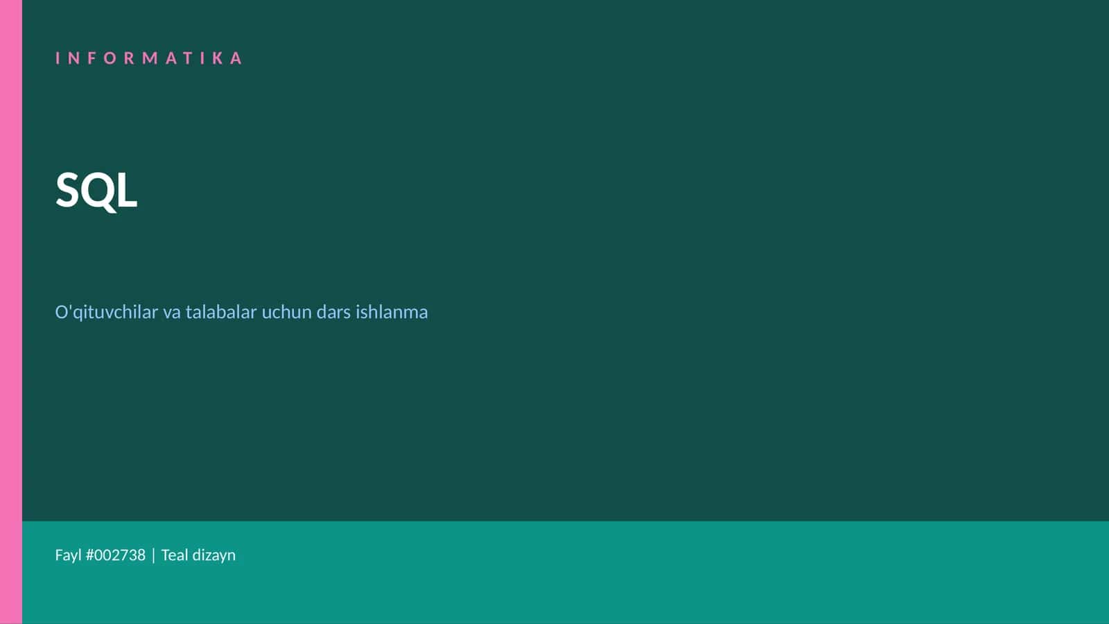 O'qituvchilar va talabalar uchun dars ishlanma