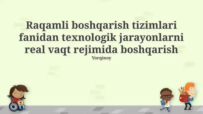 Raqamli boshqarish tizimlari