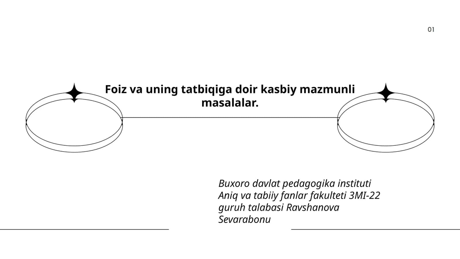 Foiz va uning tatbiqiga doir kasbiy mazmunli masalalar