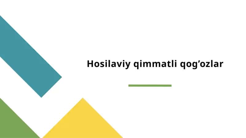 Hosilaviy qimmatliq o'g'ozlar