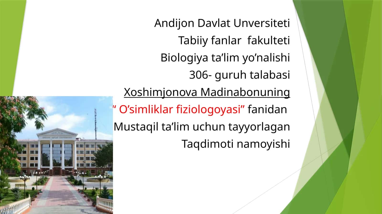 Noqulay muhit omillaring o’simliklarga ta’siri