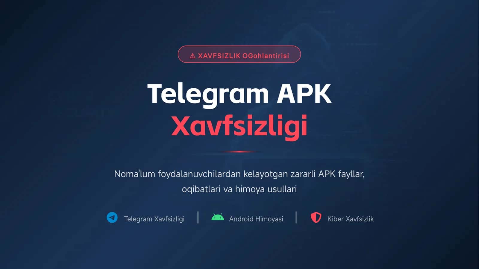 XAVFSIZLIK OGohlantirisi
