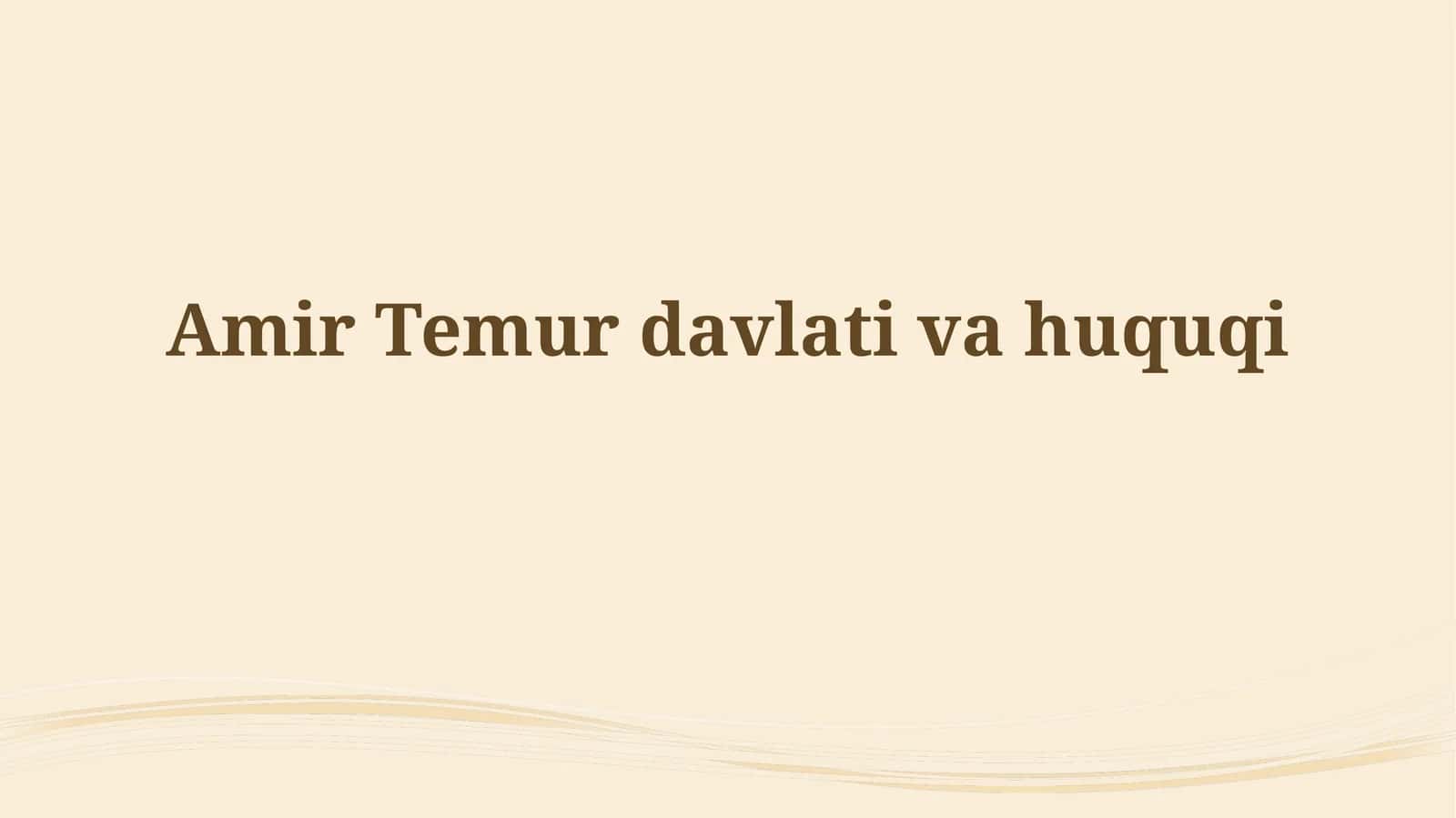 Amir Temur davlati