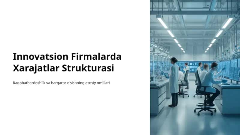 Innovatsion Firmalarda Xarajatlar Strukturasi