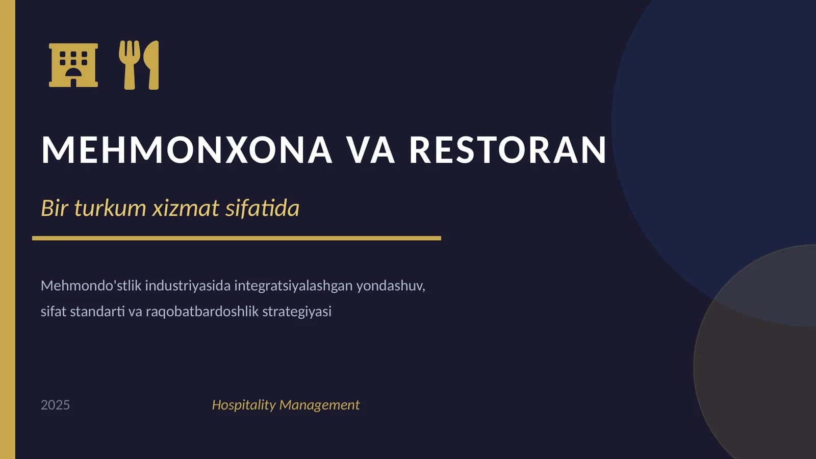 Mehmonxona va Restoran