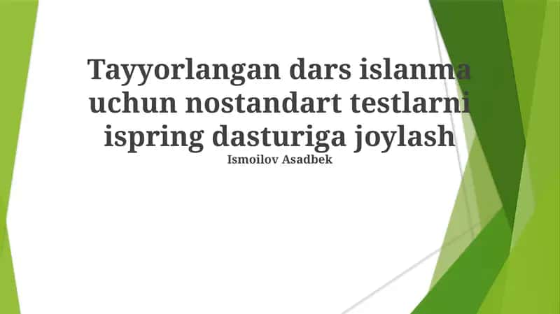 Balni hisoblash usullari kursi