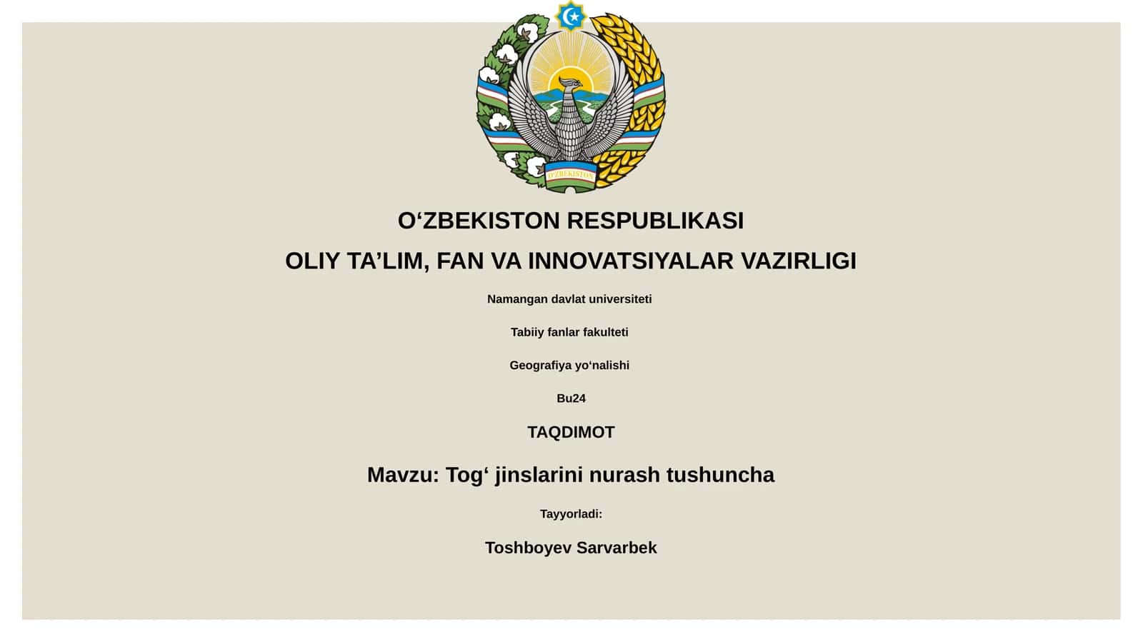 Togʻ jinslarini nurash tushuncha