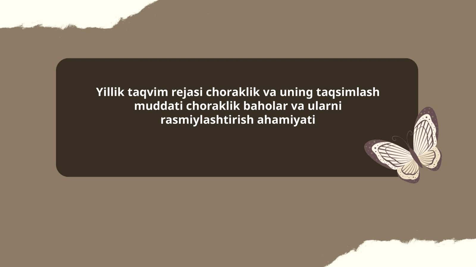 Yillik taqvim rejasi