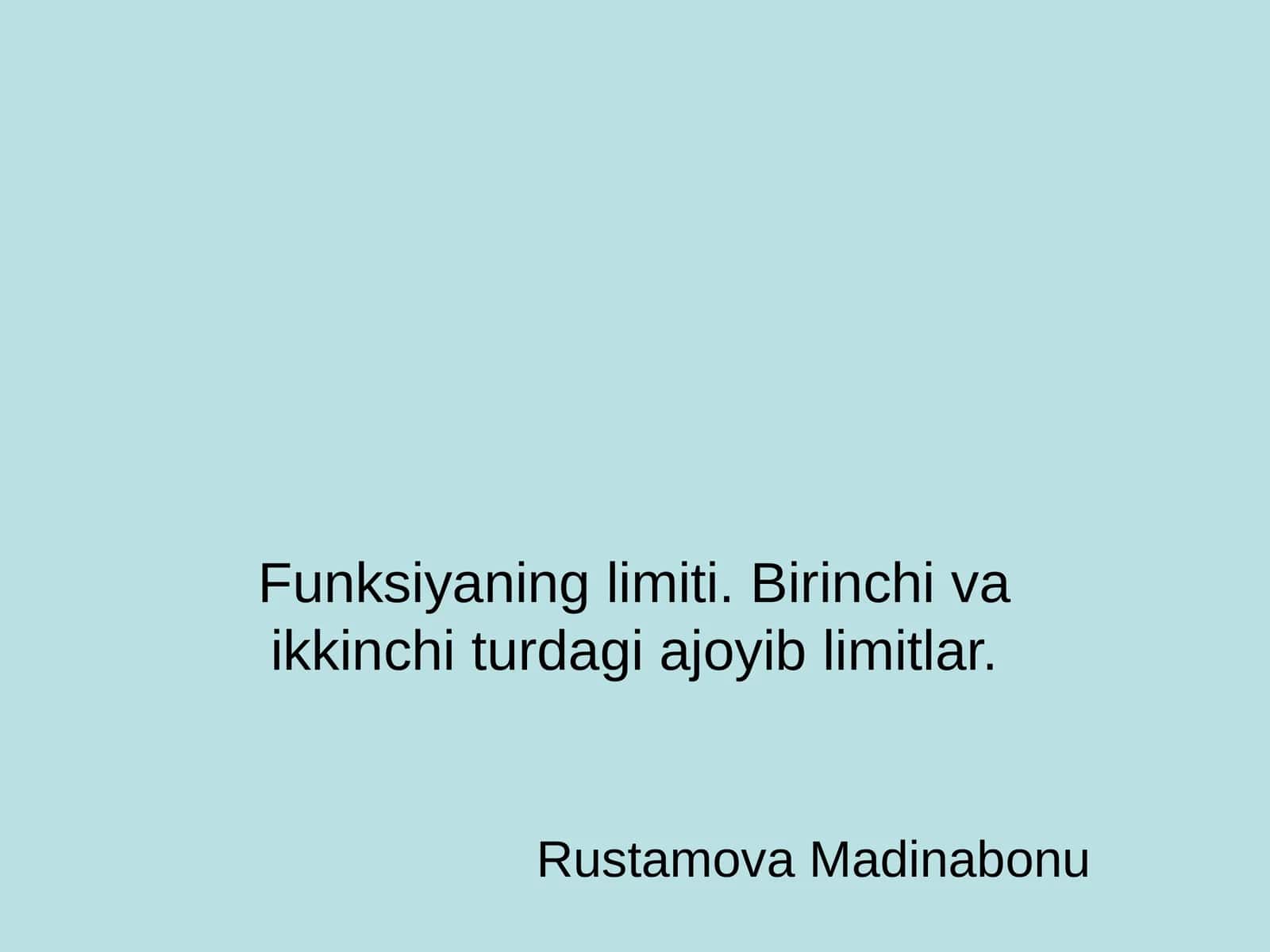 Funksiyaninglimiti