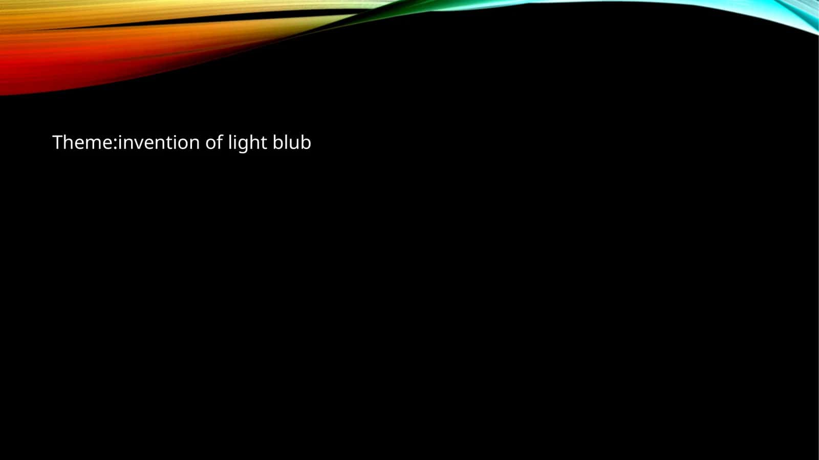 Invention of Light Bulb