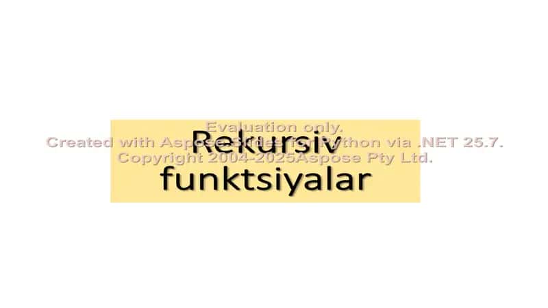 Rekursiv funktsiyalar
