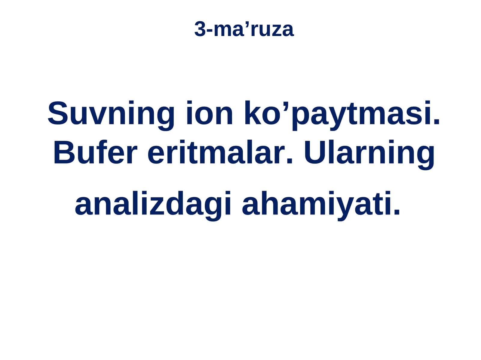 Suvning ion ko’paytmasi