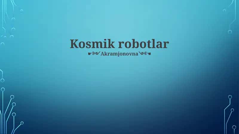Kosmik robotlar