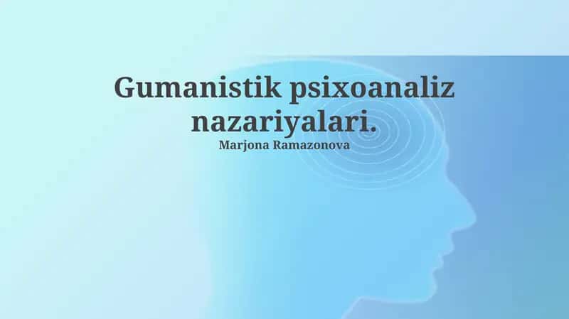 Insonparvar Psixoanaliytik Yondashuvlarning Asosiy Vakillari