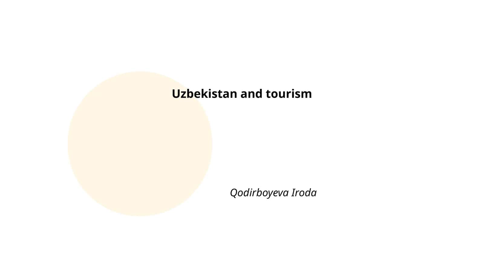 Uzbekistan and Tourism