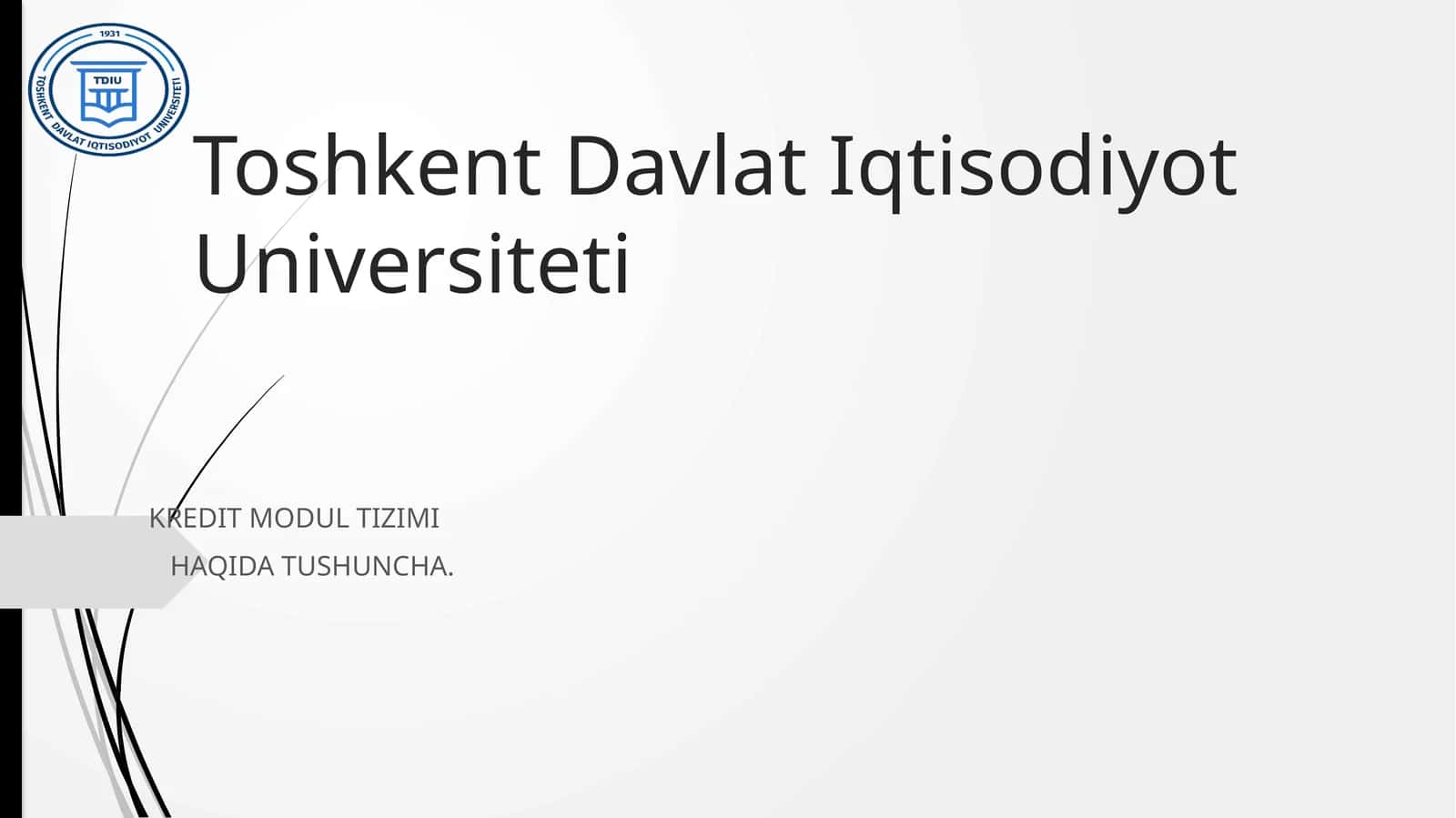 KREDIT MODUL TIZIMI