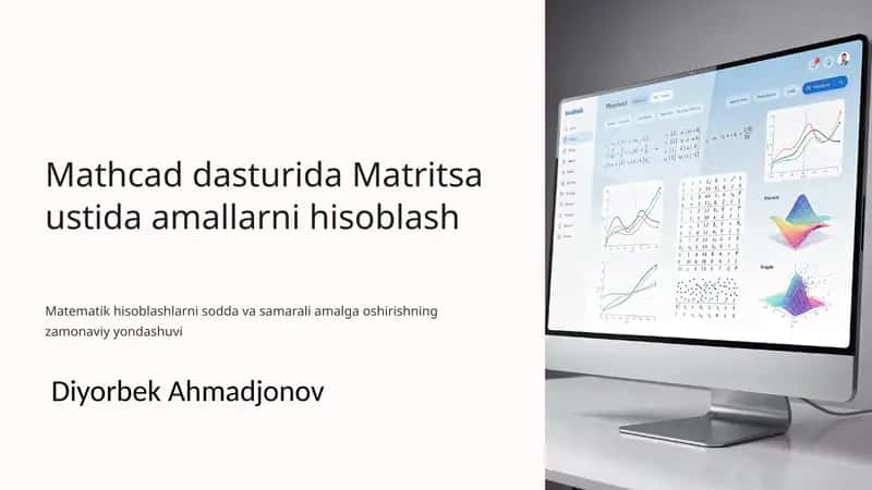Mathcad dasturida Matritsa ustida amallarni hisoblash