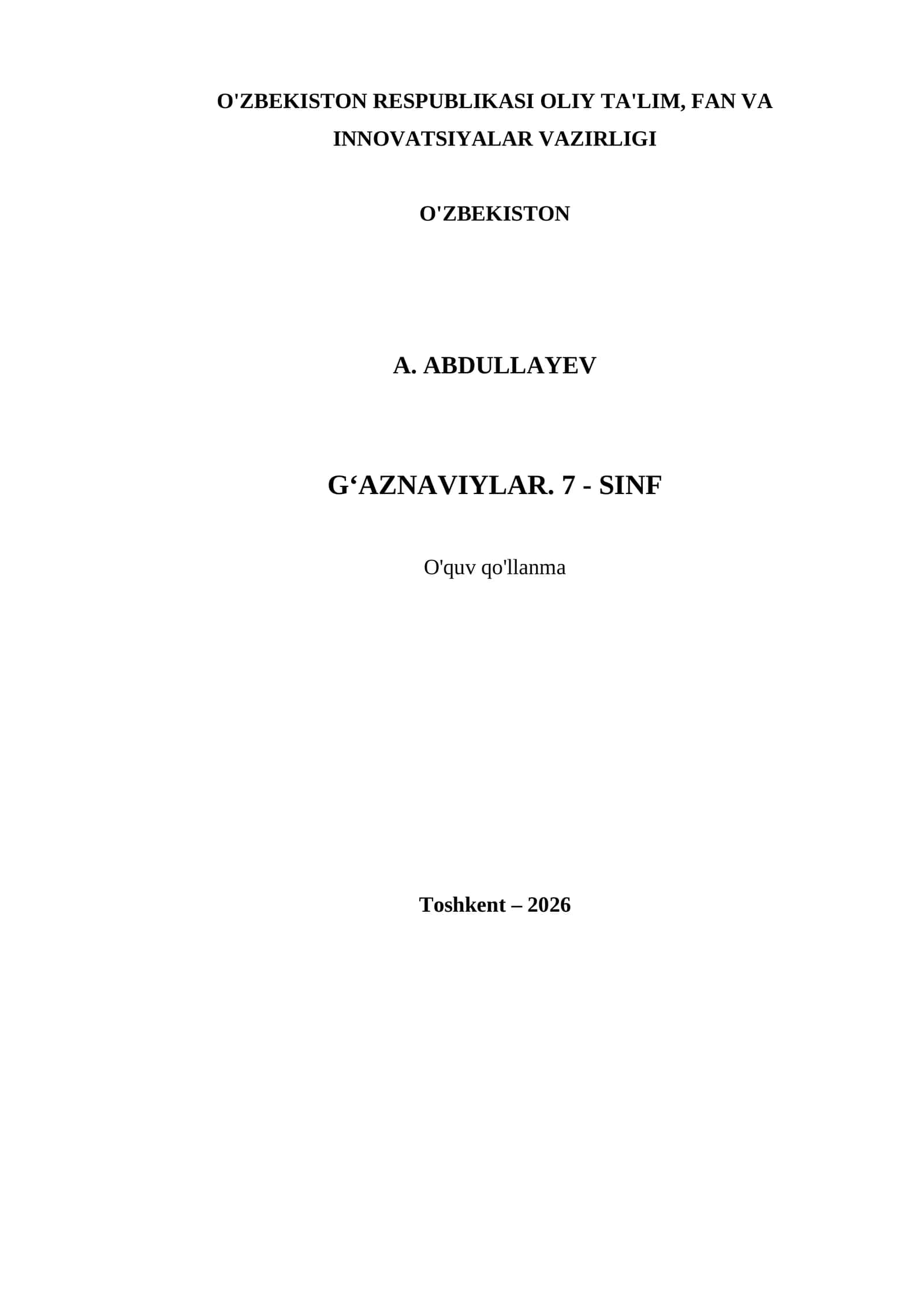 G‘AZNAVIYLAR. 7 - SINF