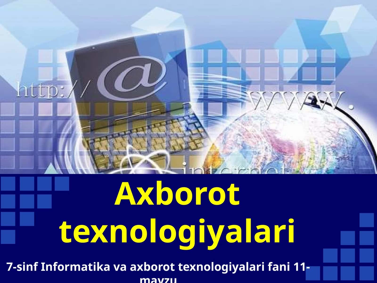 7-sinf Informatika Axborot texnologiyalari