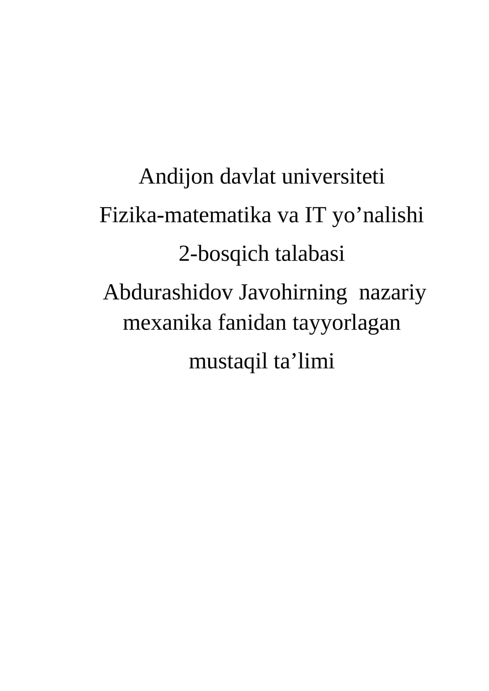 Bir nuqtasi qo’zg’almas bo’lgan qattiq jism nuqtasining tezligi va tezlanishi