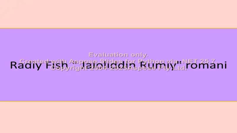 Radiy Fish "Jaloliddin Rumiy" romani
