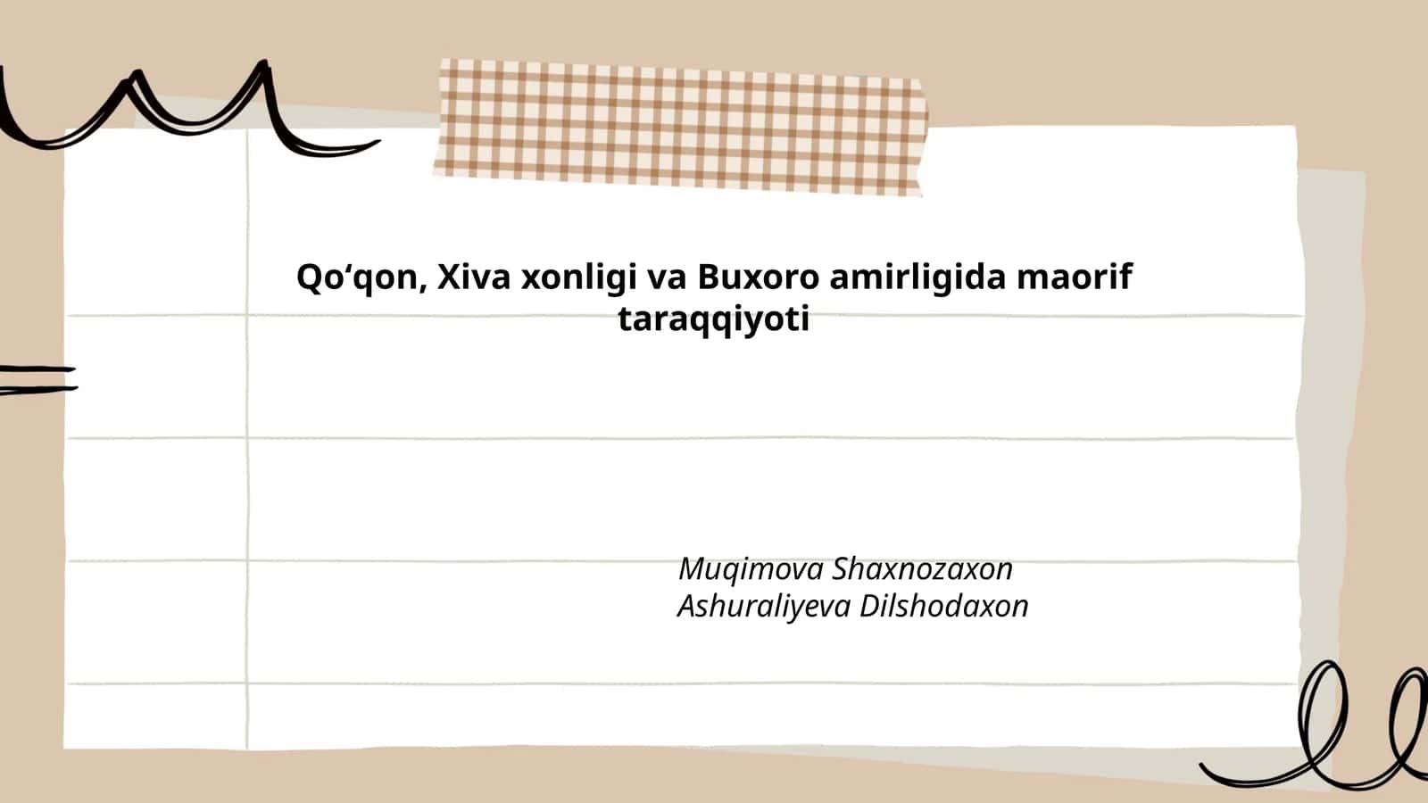 Qoʻqon xonligida maorif tizimi