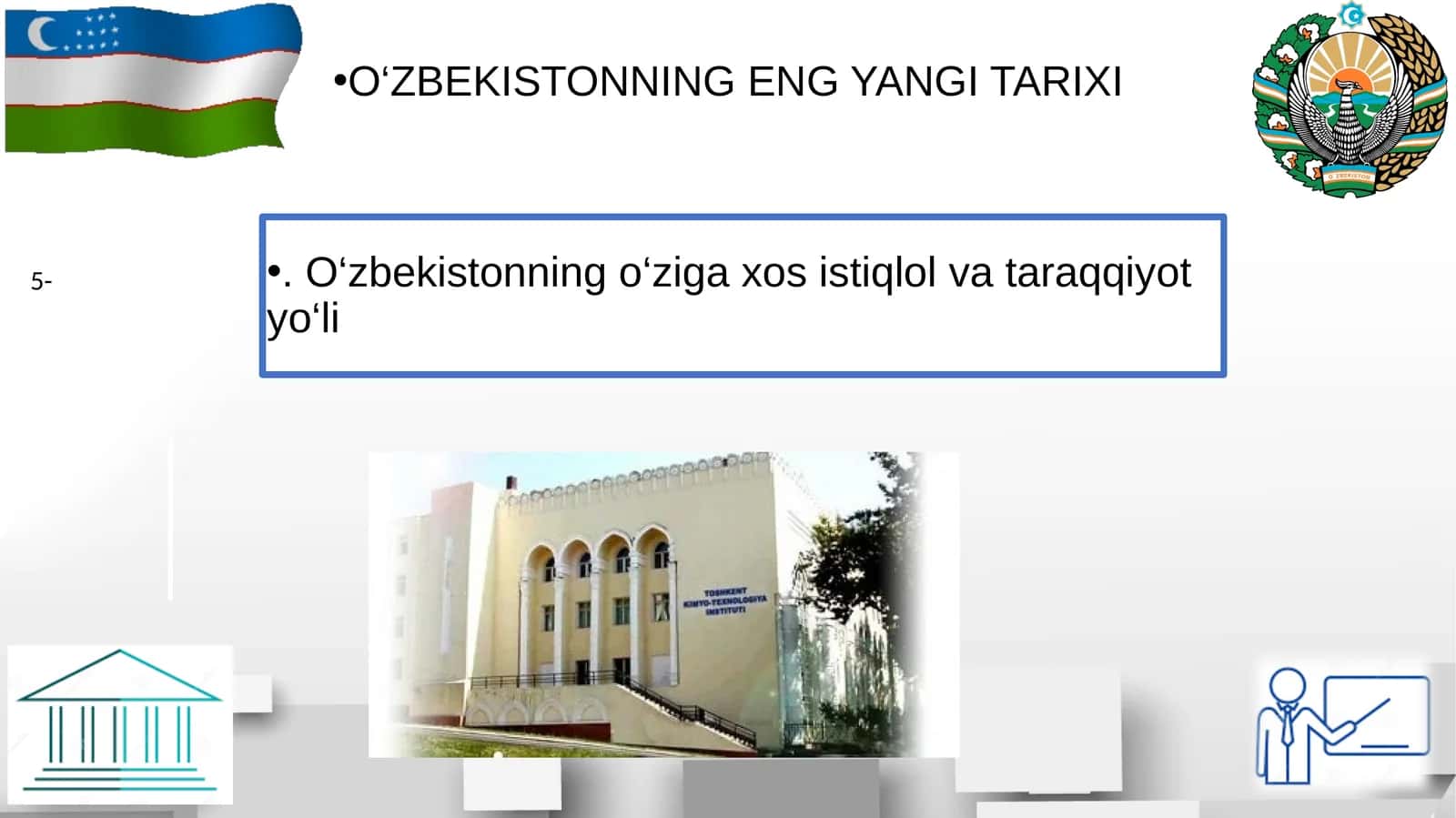 O‘zbekistonning o‘ziga xos istiqlol va taraqqiyot yo‘li