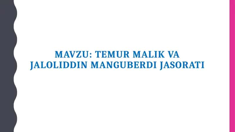 Temur Malik va Jaloliddin Manguberdi jasorati