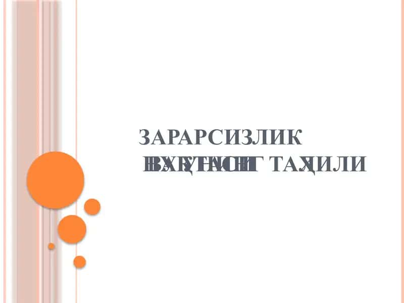 Zararsizlik nuqtasi va uning tahlili