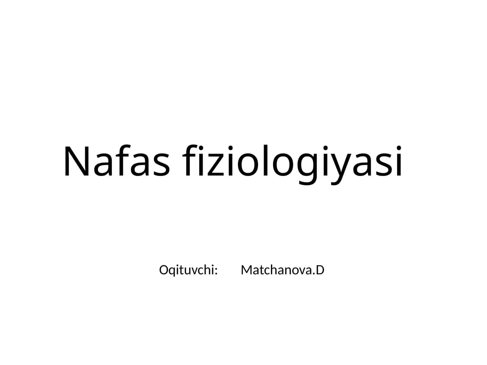 Nafasfiziologiyasi