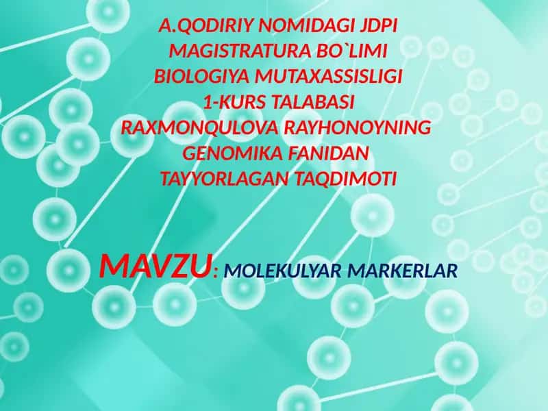 Molekulyar Markerlar