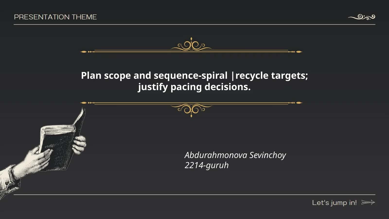Plan scope and sequence-spiral