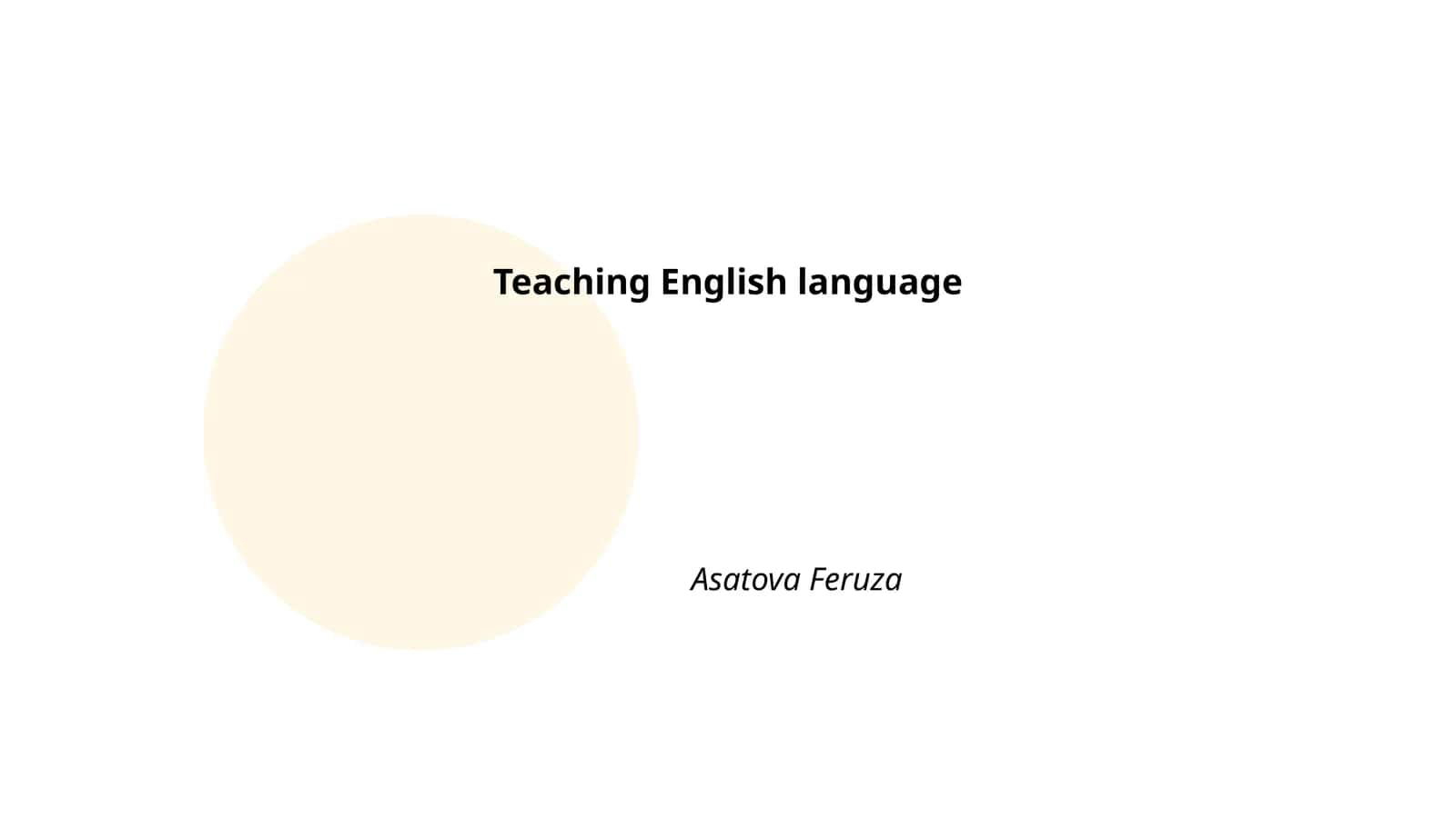 Teaching English language