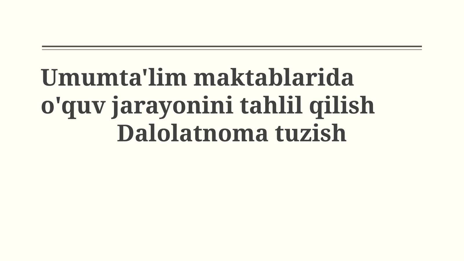 Ta'limning maqsadlari va vazifalari