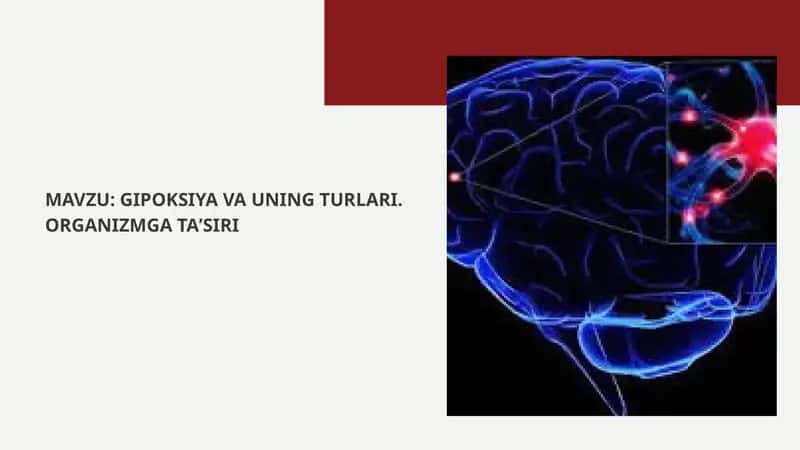 Gipoksiya va uning turlari