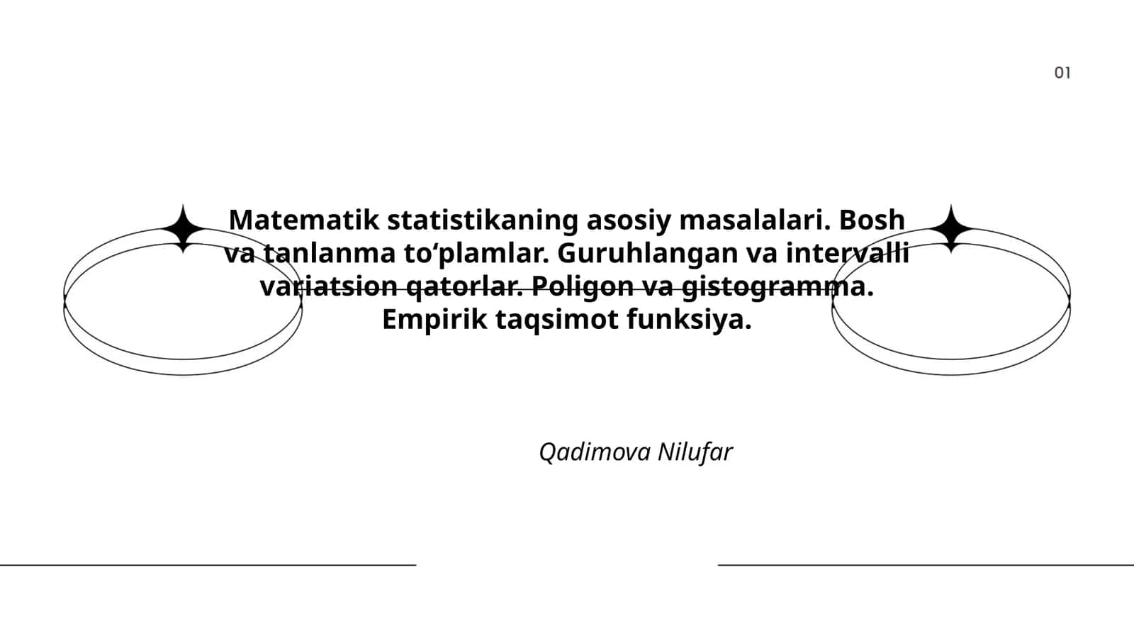 Matematik statistikaning asosiy masalalari
