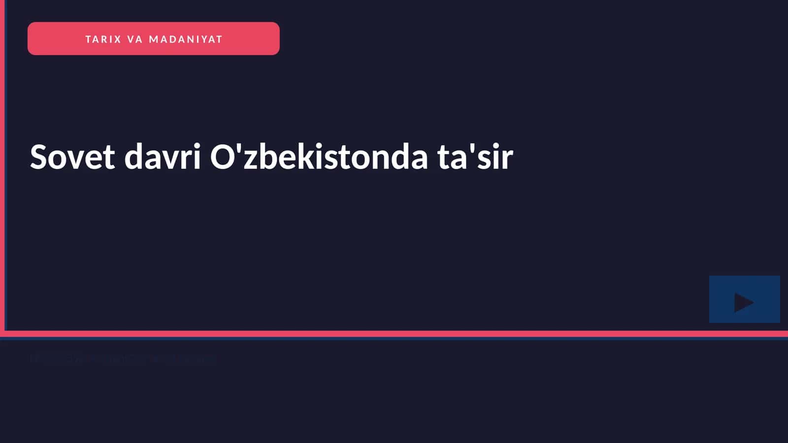 Sovet davri O'zbekistonda ta'sir