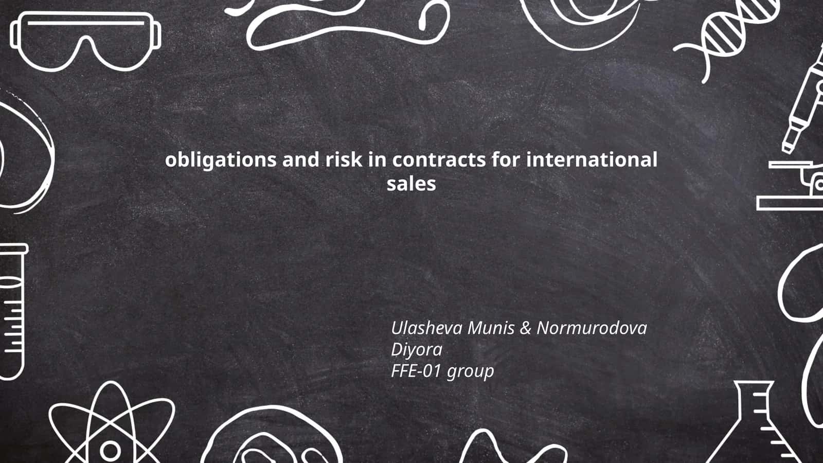 Obligations and Risk in Contracts for International Sales