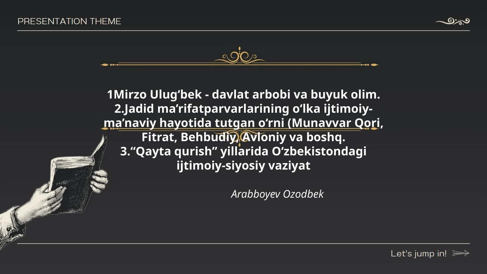 Mirzo Ulug‘bek - davlat arbobi va buyuk olim