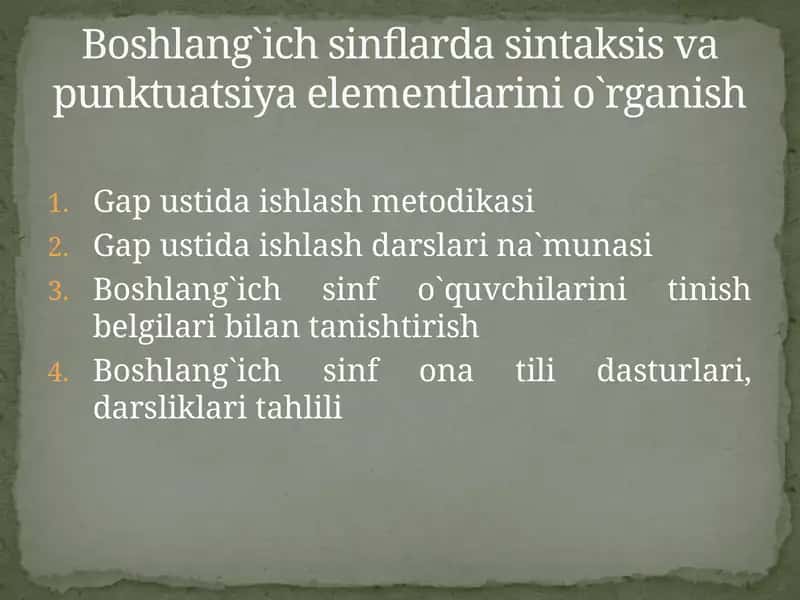Gapustidaishlash metodikasi