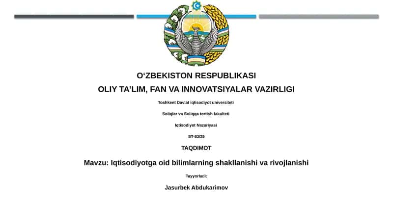 Iqtisodiyot Nazariyasi