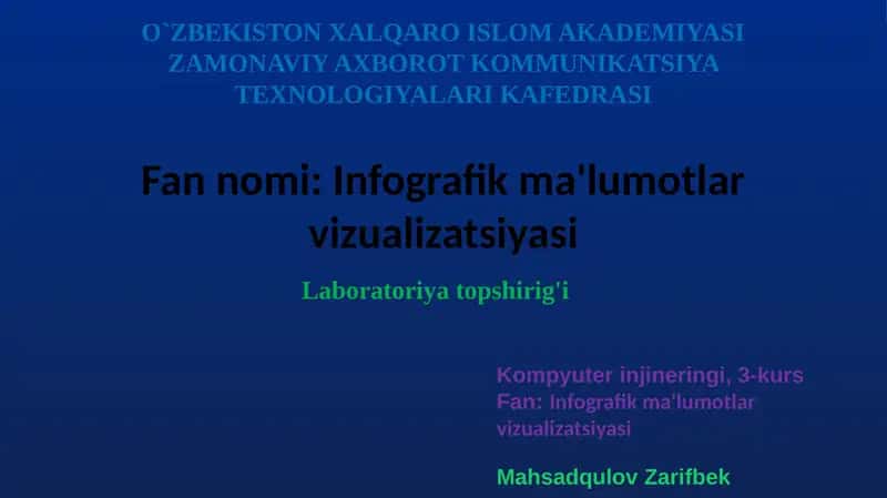 Infografik ma'lumotlar vizualizatsiyasi