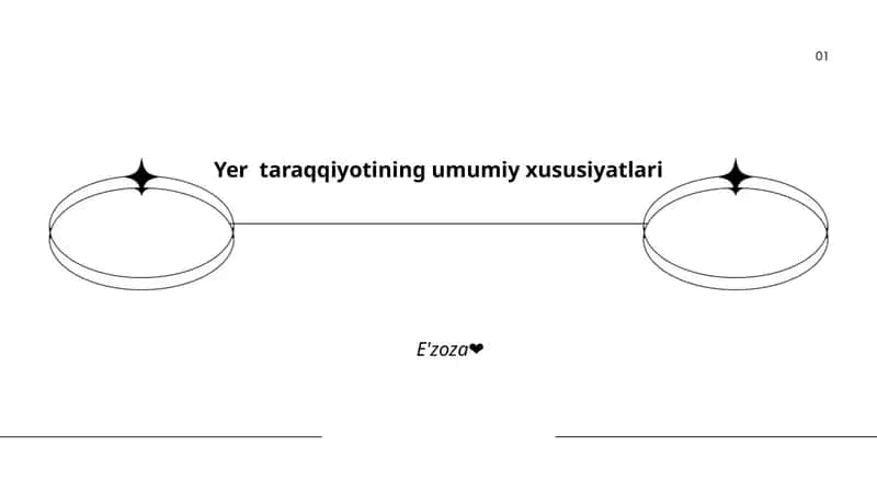 Yer taraqqiyotining umumiy xususiyatlari