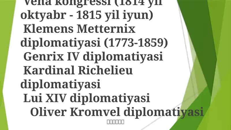 Napoleon Diplomatiyasi va Vena Kongressi