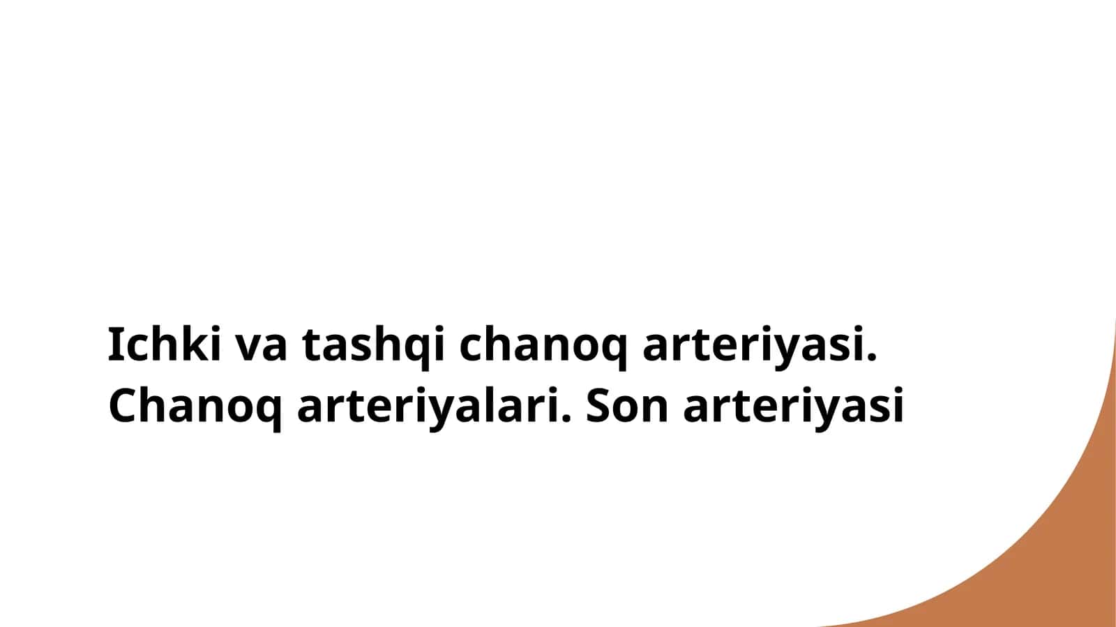 Chanoq arteriyalari