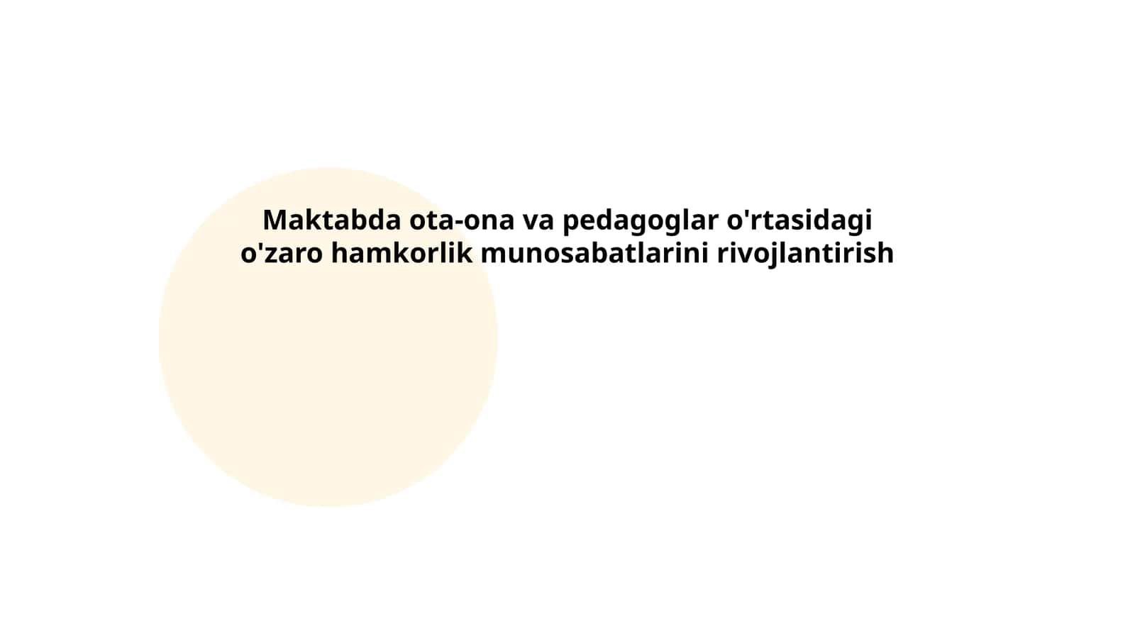 Ota-onalar bilan muntazam uchrashuvlar tashkil etish
