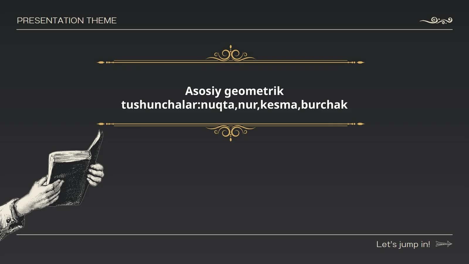Asosiy geometrik tushunchalar:nuqta,nur,kesma,burchak