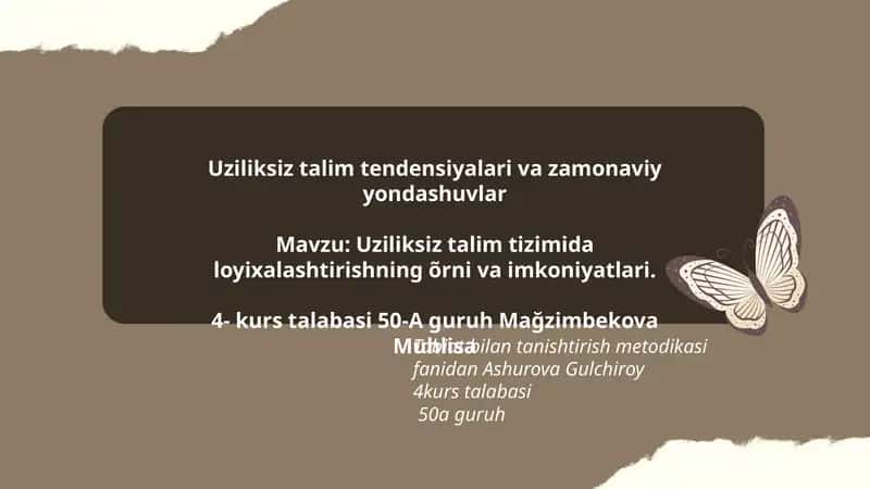 Tabiat bilan tanishtirish metodikasi