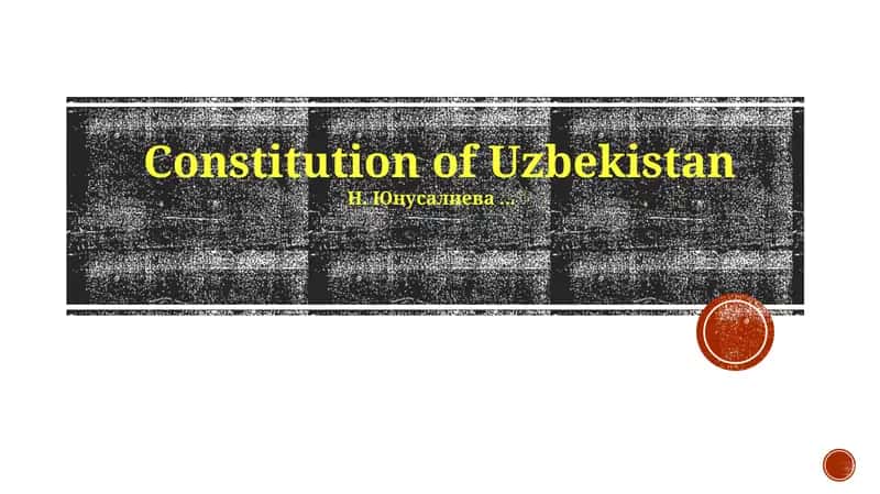Constitution of Uzbekistan