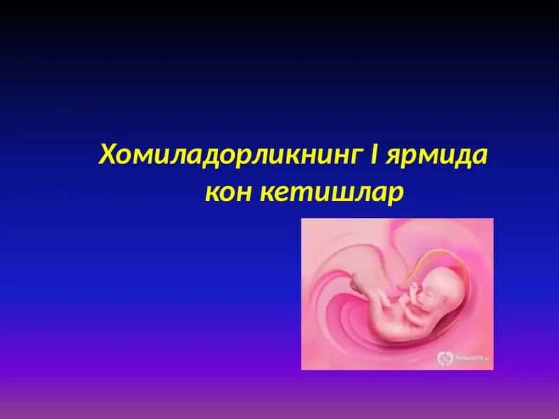 Хомиладорликнинг I ярмида кон кетишлар